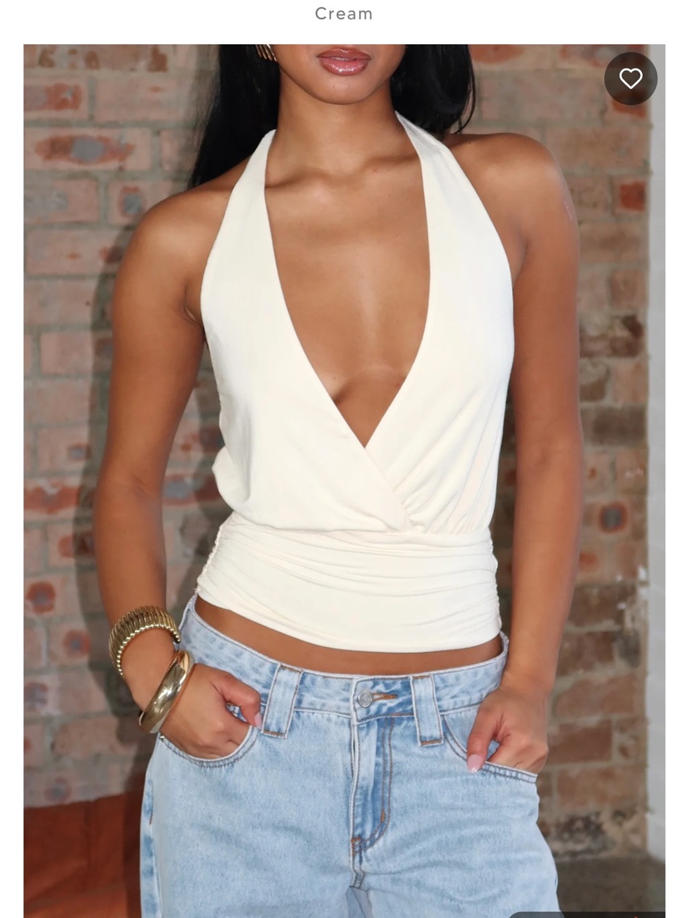 Show stopping cinched halter top
 White Fox boutique